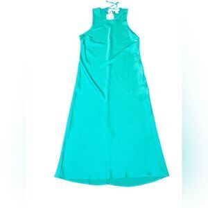 green summer wrap dress Tie Waist Green Summer Maxi Dress